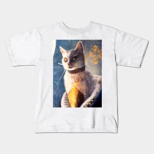 Golden armor knight cat: Queen Kids T-Shirt